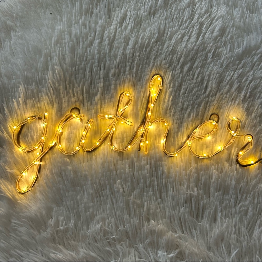 🩶5/$30 Target One Spot Light Up Battery Operated Gather Word Decor